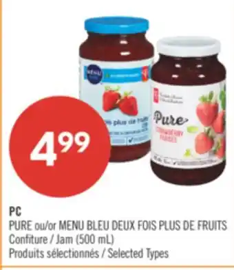 Pharmaprix PC PURE or BLUE MENU Jam offer