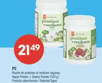 Pharmaprix PC Vegan Protein + Greens Powder offer
