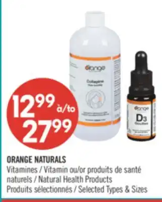 Pharmaprix ORANGE NATURALS Vitamin or Natural Health Products offer