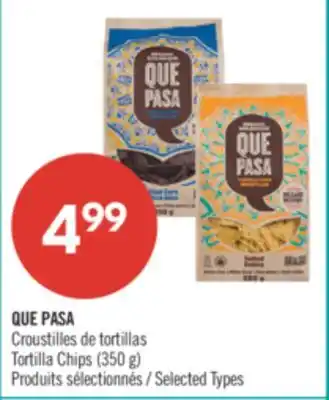 Pharmaprix QUE PASA Tortilla Chips offer