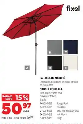 BMR PARASOL DE MARCHÉ offer
