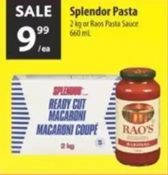 Co-op Splendor Pasta offer