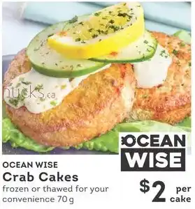 IGA OCEAN WISE Crab Cakes offer