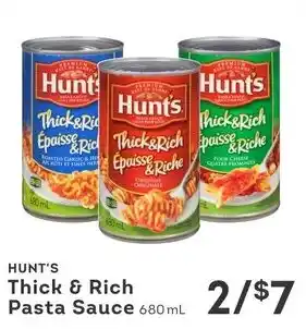IGA HUNT'S Thick & Rich Pasta Sauce 680 mL offer