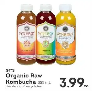 IGA GT'S Organic Raw Kombucha 355 mL offer