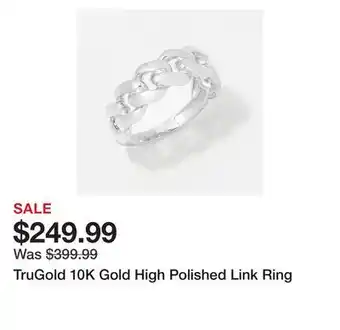 TSC Stores TruGold 10K Gold High Polished Link Ring offer