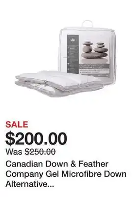 TSC Stores Canadian Down & Feather Company Gel Microfibre Down Alternative Poly Bed offer