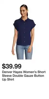 Mark's Denver Hayes Women's Short Sleeve Double Gauze Button Up Shirt offer