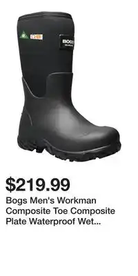 Mark's Bogs Men's Workman Composite Toe Composite Plate Waterproof Wet Weather Work Boot offer