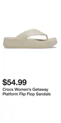 Sport Chek Crocs Women's Getaway Platform Flip Flop Sandals offer