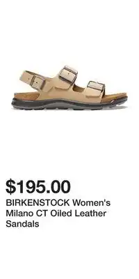 Sport Chek BIRKENSTOCK Women's Milano CT Oiled Leather Sandals offer