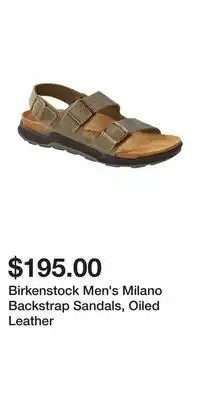Sport Chek Birkenstock Men's Milano Backstrap Sandals, Oiled Leather offer