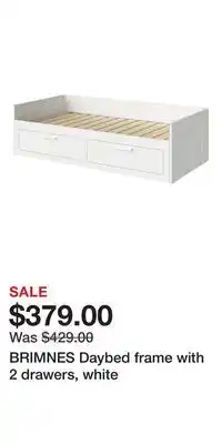 IKEA BRIMNES Daybed frame with 2 drawers, white offer