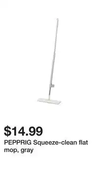 IKEA PEPPRIG Squeeze-clean flat mop, gray offer