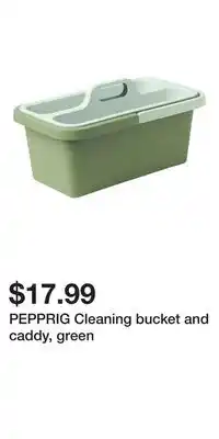 IKEA PEPPRIG Cleaning bucket and caddy, green offer