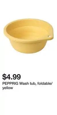 IKEA PEPPRIG Wash tub, foldable/yellow offer