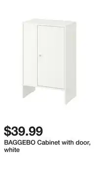 IKEA BAGGEBO Cabinet with door, white offer