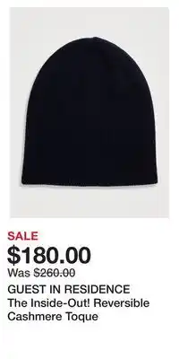 Holt Renfrew GUEST IN RESIDENCE The Inside-Out! Reversible Cashmere Toque offer