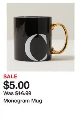 Chapters Indigo Monogram Mug offer