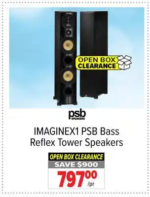 2001 Audio Video PSB Bass Reflex Tower Speakers offer