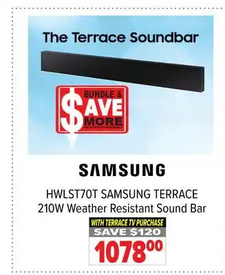 2001 Audio Video SAMSUNG TERRACE 210W Weather Resistant Sound Bar offer