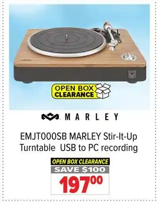 2001 Audio Video MARLEY Stir-It-Up Turntable USB to PC recording offer
