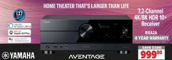 2001 Audio Video YAMAHA 7.2 Channel 4K 8K HDR 10+ Receiver offer