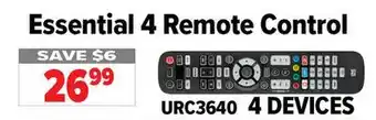 2001 Audio Video Essential 4 Remote Control offer