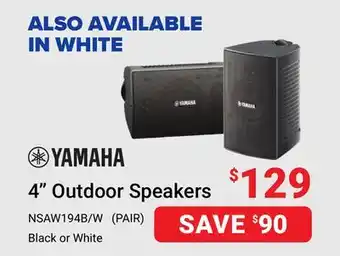 Visions Electronics Yamaha 4 Outdoor Speakers offer