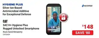 Visions Electronics Cat S42 H + Hygiene Plus Rugged Unlocked Smartphone offer