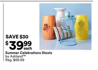 Michaels Summer Celebrations Stools by Ashland offer