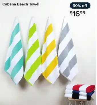 Linen Chest Cabana Beach Towel offer