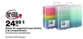 Michaels Boîtes de rangement pour photos à 16 compartiments offer
