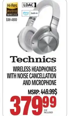 Centre Hi-Fi TECHNICS WIRELESS HEADPHONES WITH NOISE CANCELLATION AND MICROPHONE offer