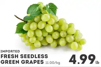IGA IMPORTED FRESH SEEDLESS GREEN GRAPES offer