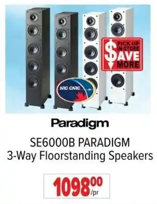 2001 Audio Video SE6000B PARADIGM 3-Way Floorstanding Speakers offer