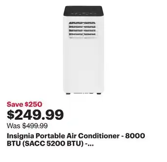 Best Buy Insignia Portable Air Conditioner - 8000 BTU (SACC 5200 BTU) - White/Black - Only at Best Buy offer