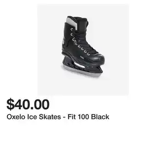 Decathlon Oxelo Ice Skates - Fit 100 Black offer
