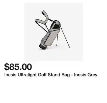 Decathlon Inesis Ultralight Golf Stand Bag - Inesis Grey offer