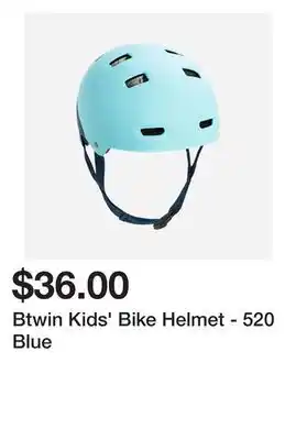 Decathlon Btwin Kids' Bike Helmet - 520 Blue offer