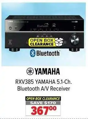 2001 Audio Video RXV385 YAMAHA 5.1-Ch. Bluetooth A/V Receiver offer
