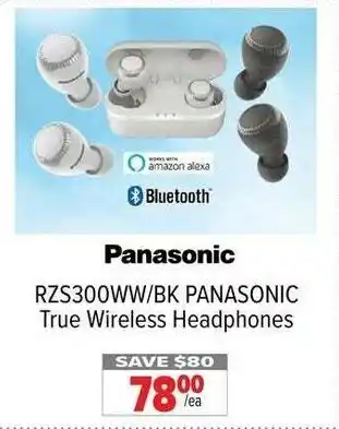2001 Audio Video RZS300WW/BK PANASONIC True Wireless Headphones offer