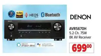2001 Audio Video DENON AVRS670H 5.2 Ch. 75W 8K AV Receiver offer