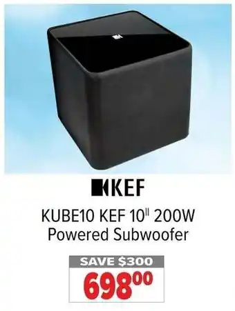 2001 Audio Video KUBE10 KEF 10" 200W Powered Subwoofer offer
