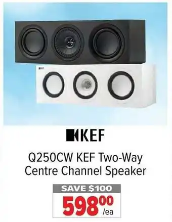 2001 Audio Video Q250CW KEF Two-Way Centre Channel Speaker offer