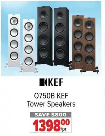 2001 Audio Video Q750B KEF Tower Speakers offer