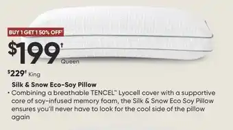 Sleep Country Silk & Snow Eco-Soy Pillow offer
