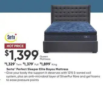 Sleep Country Serta Perfect Sleeper Elite Bayou Mattress offer