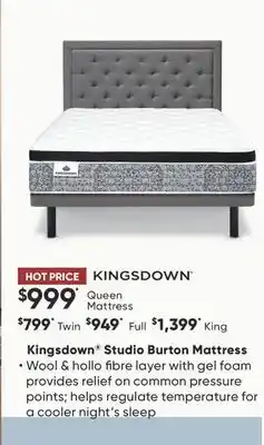 Dormez Vous Kingsdown Studio Burton Mattress offer