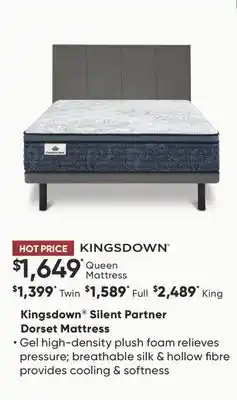 Dormez Vous Kingsdown Silent Partner Dorset Mattress offer